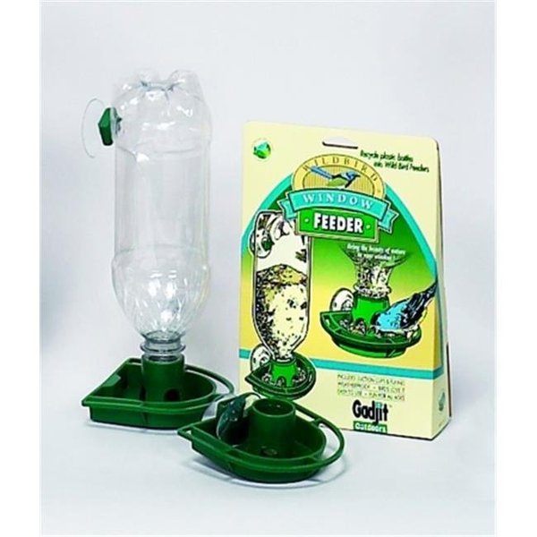 McNaughton Inc 16617 Soda Bottle Window Feeder - 2pk Green